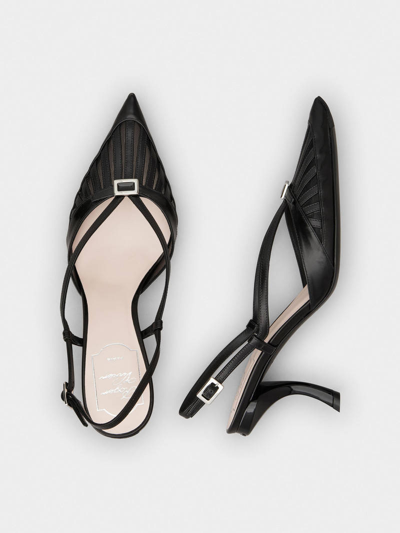 Virgule D'Orsay Pumps in leather 4