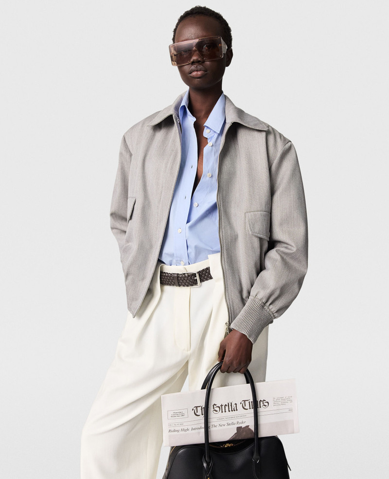 Stella McCartney Boxy Collared Bomber Jacket outlook