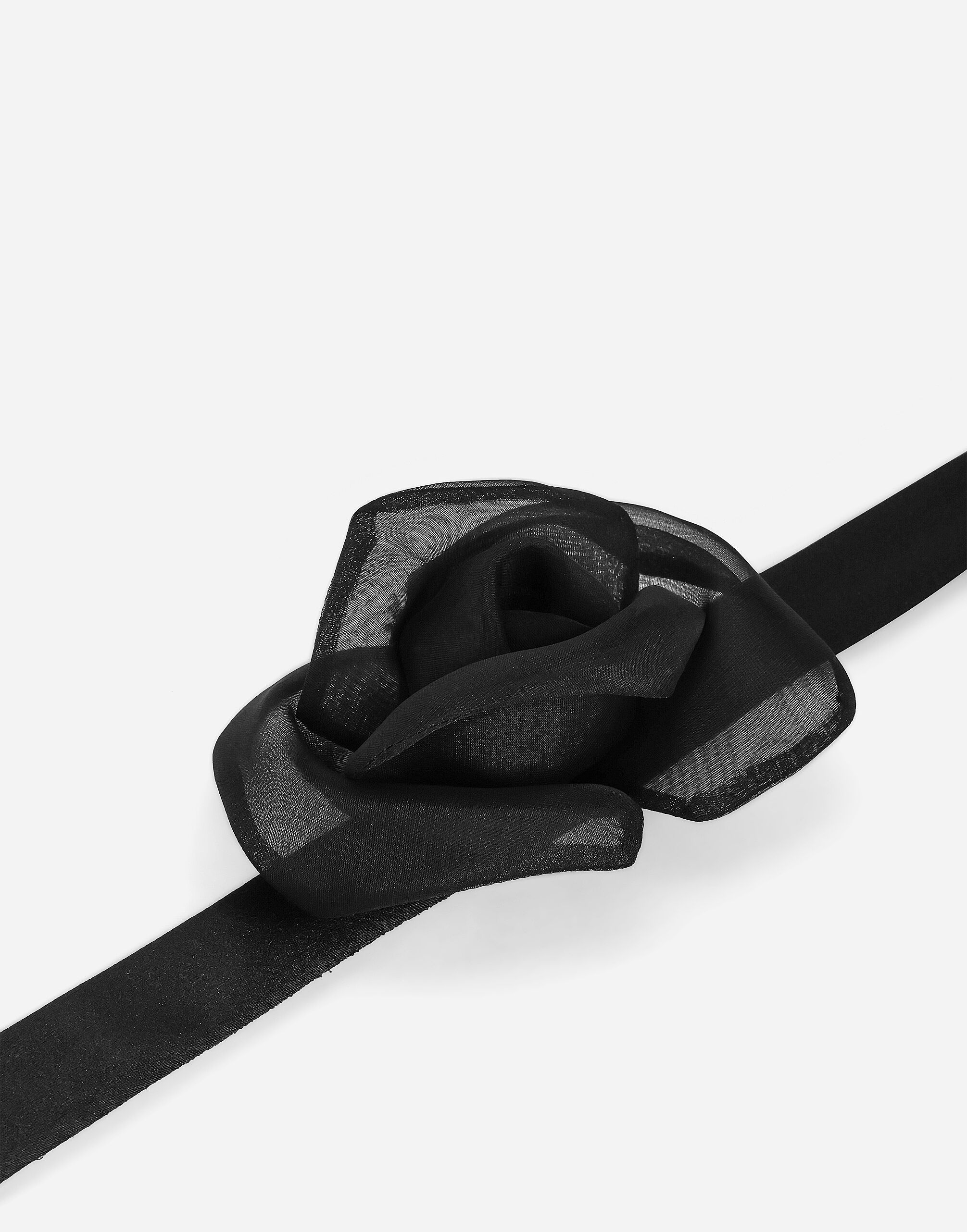 Satin and organza flower choker - 2