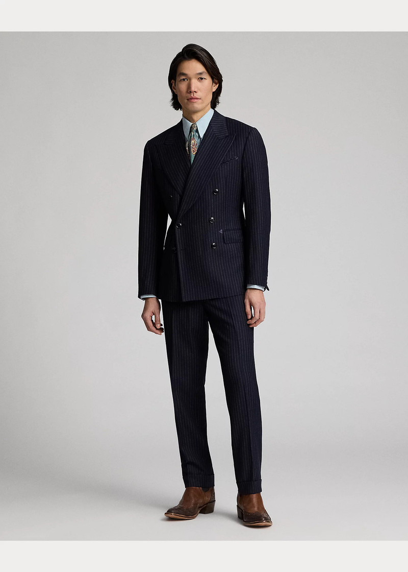 RRL by Ralph Lauren Slim Pinstripe Flannel Western Trouser outlook