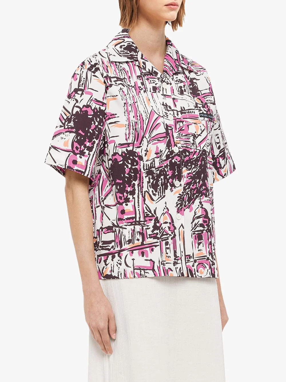 abstract sketch-print shirt - 3