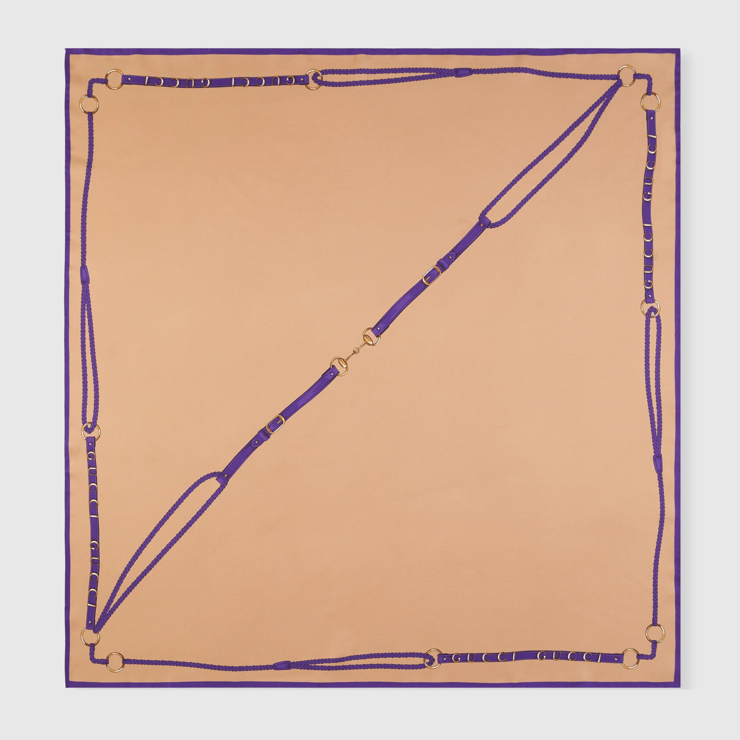 Printed silk twill carré - 1