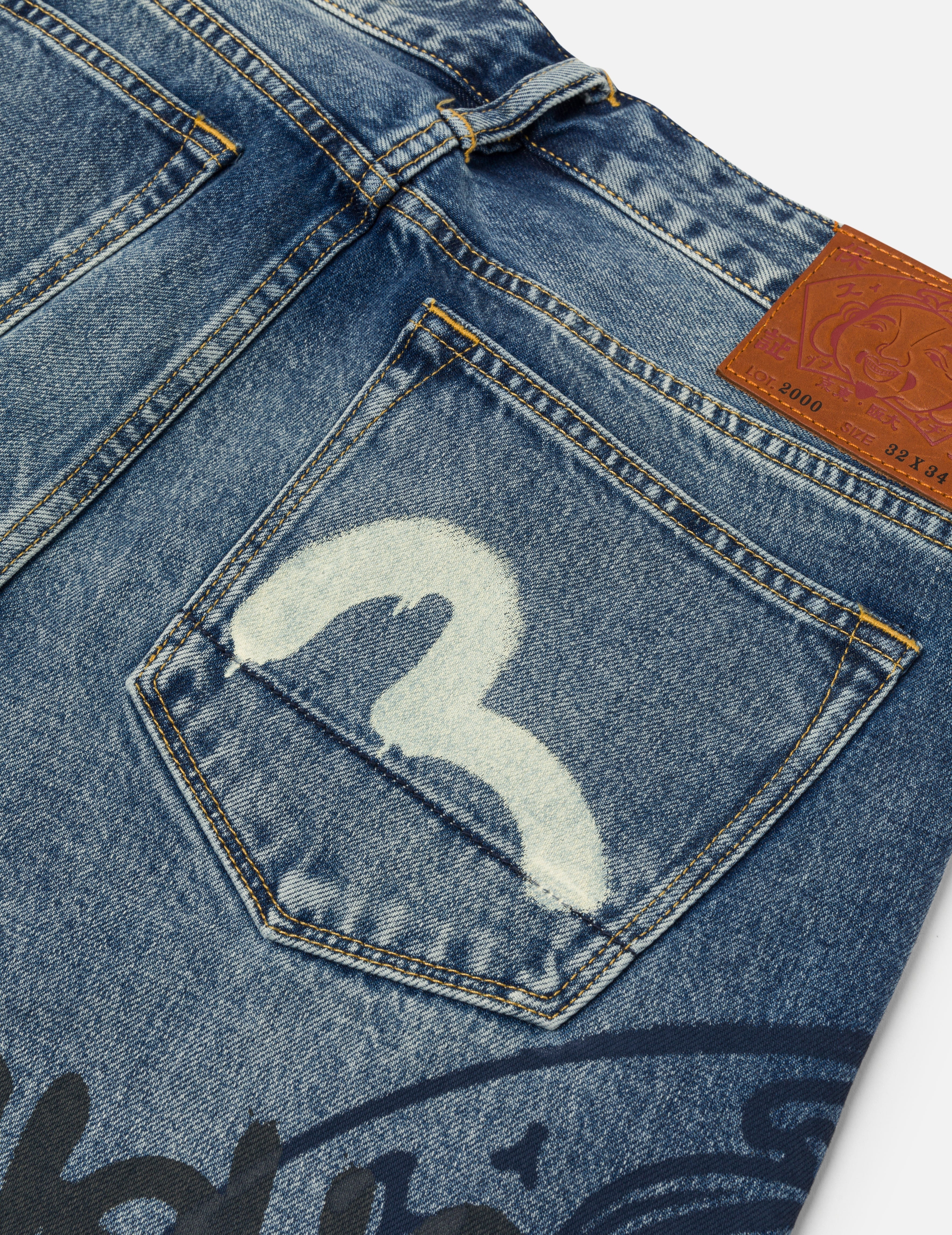 Graffiti Prints Regular Fit Jeans #2000 - 12