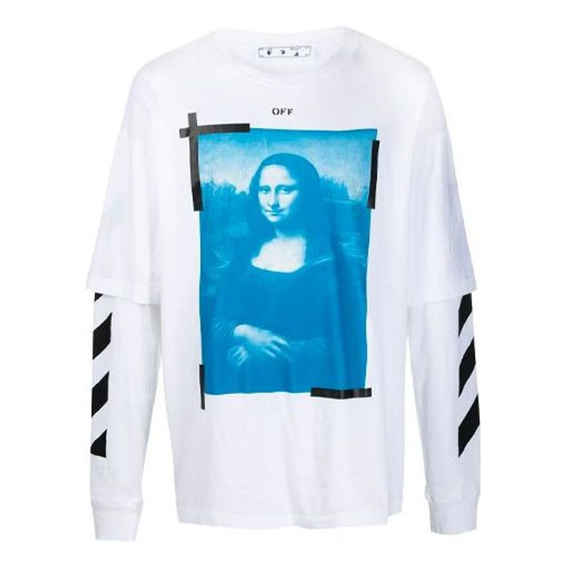 Off-White SS21 Pattern Printing Long Sleeves White OMAB022R21JER0010110 1