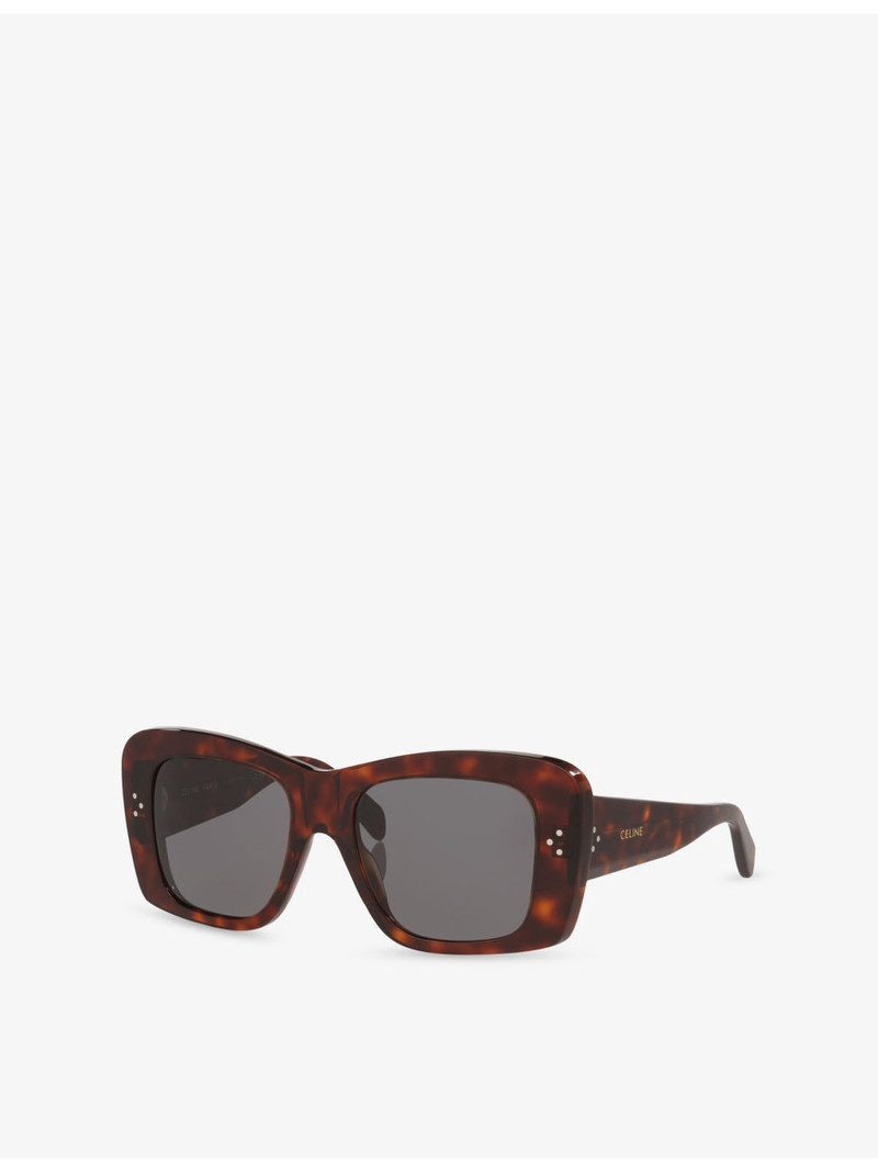 CL40321I 3-Dots Square-Frame Tortoiseshell Acetate Sunglasses 3