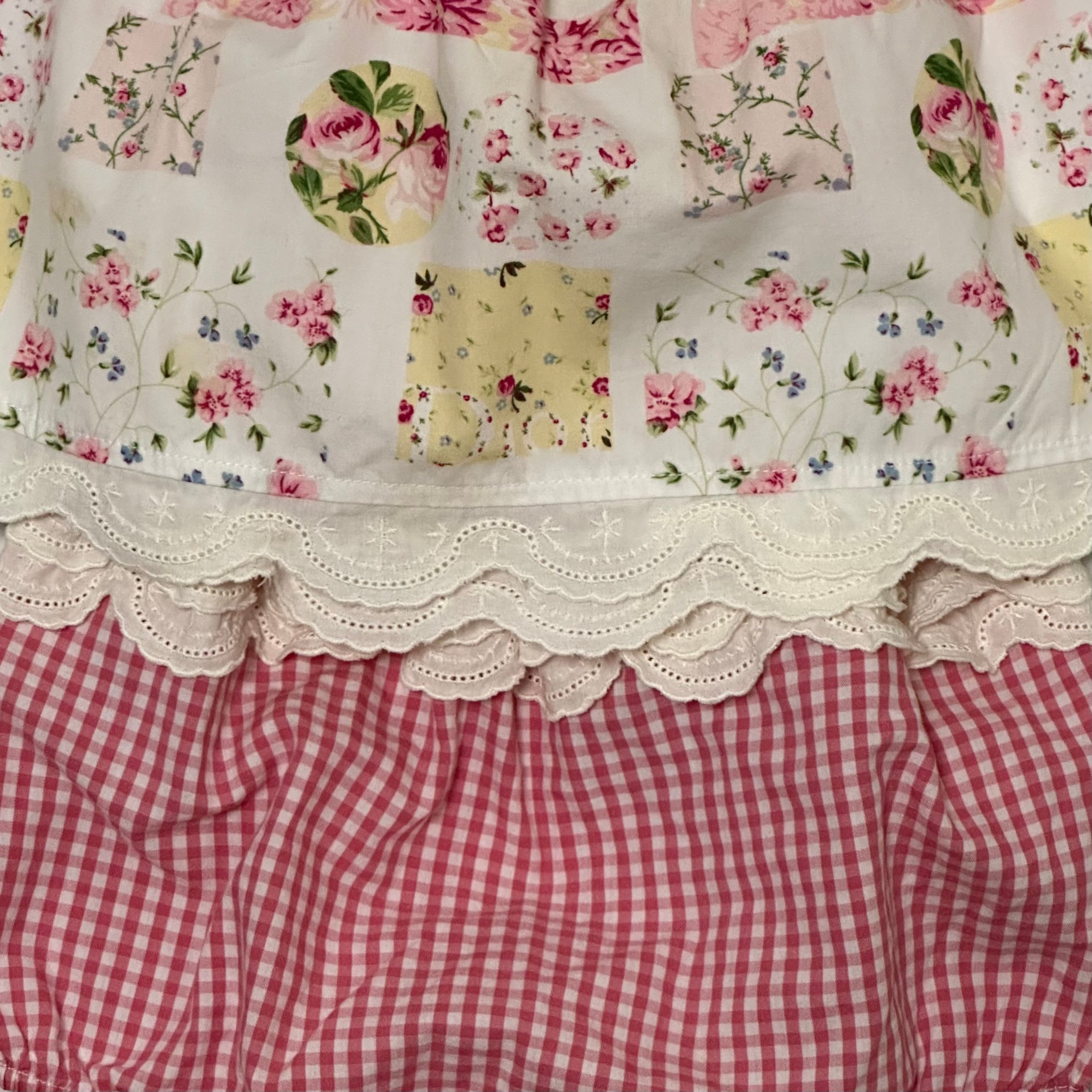 BABY DIOR Floral Gingham Cami Top and Shorts Set Up - 4