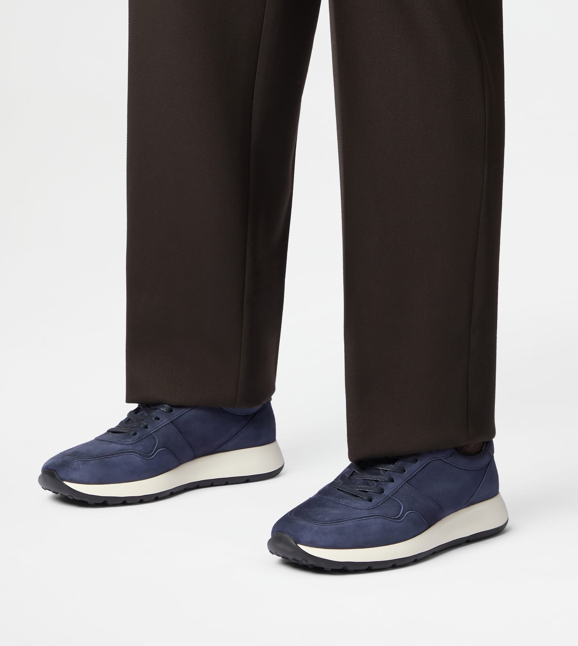 SNEAKERS IN SUEDE - BLUE - 7