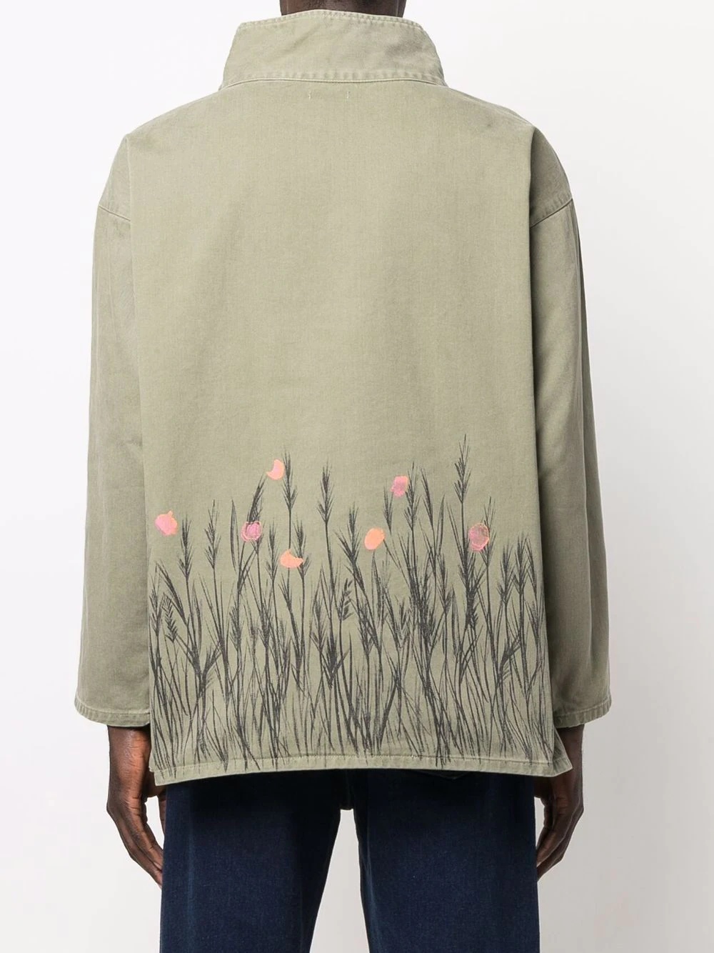 sketch-print high-neck sweatshirt - 4