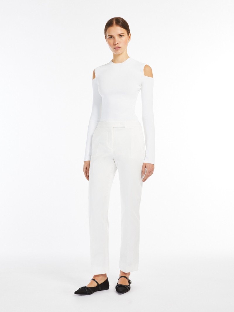 Max Mara OKRA Cotton satin trousers outlook