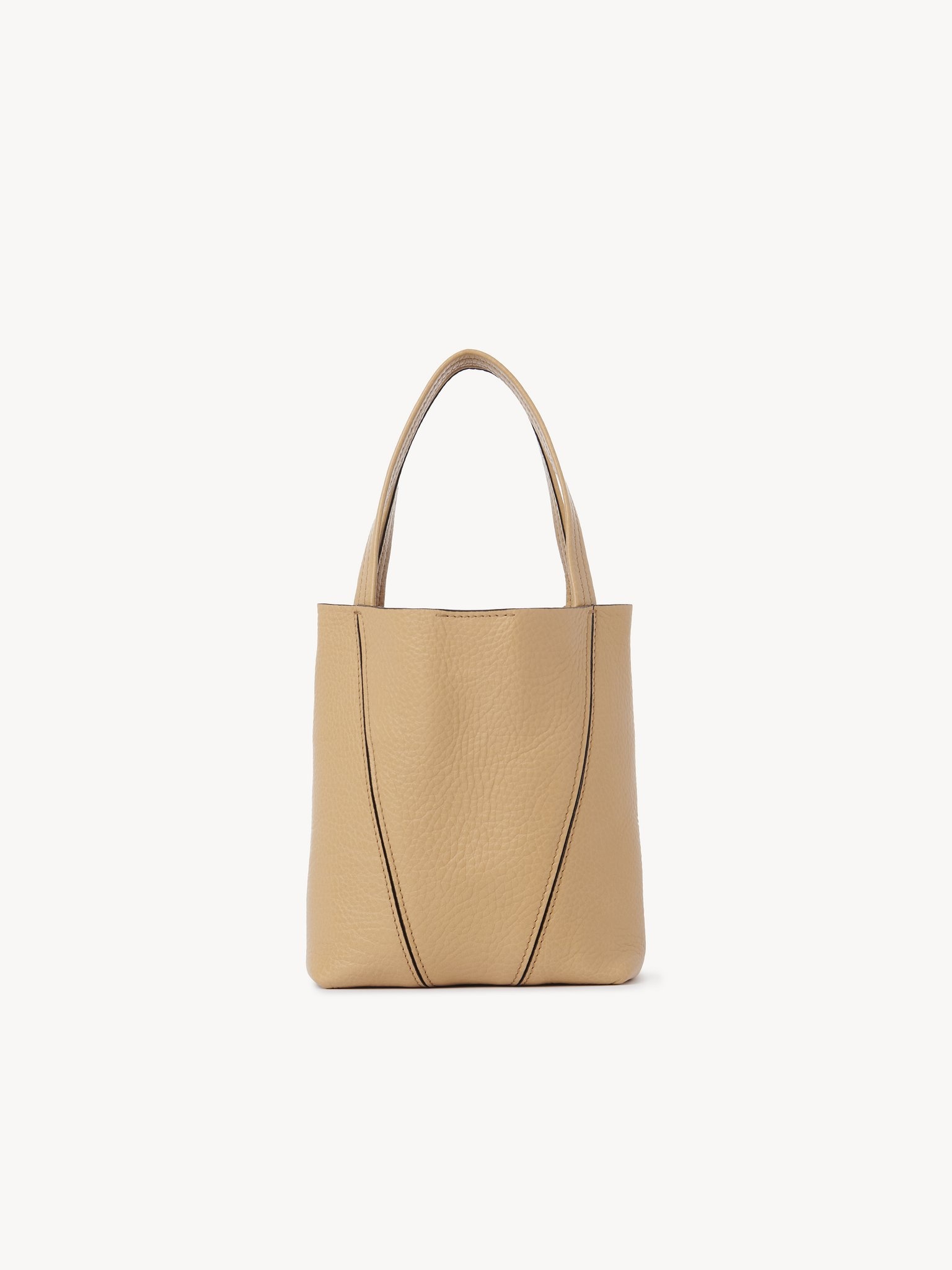 SMALL CHLOÉ SPIN TOTE BAG IN GRAINED LEATHER - 4