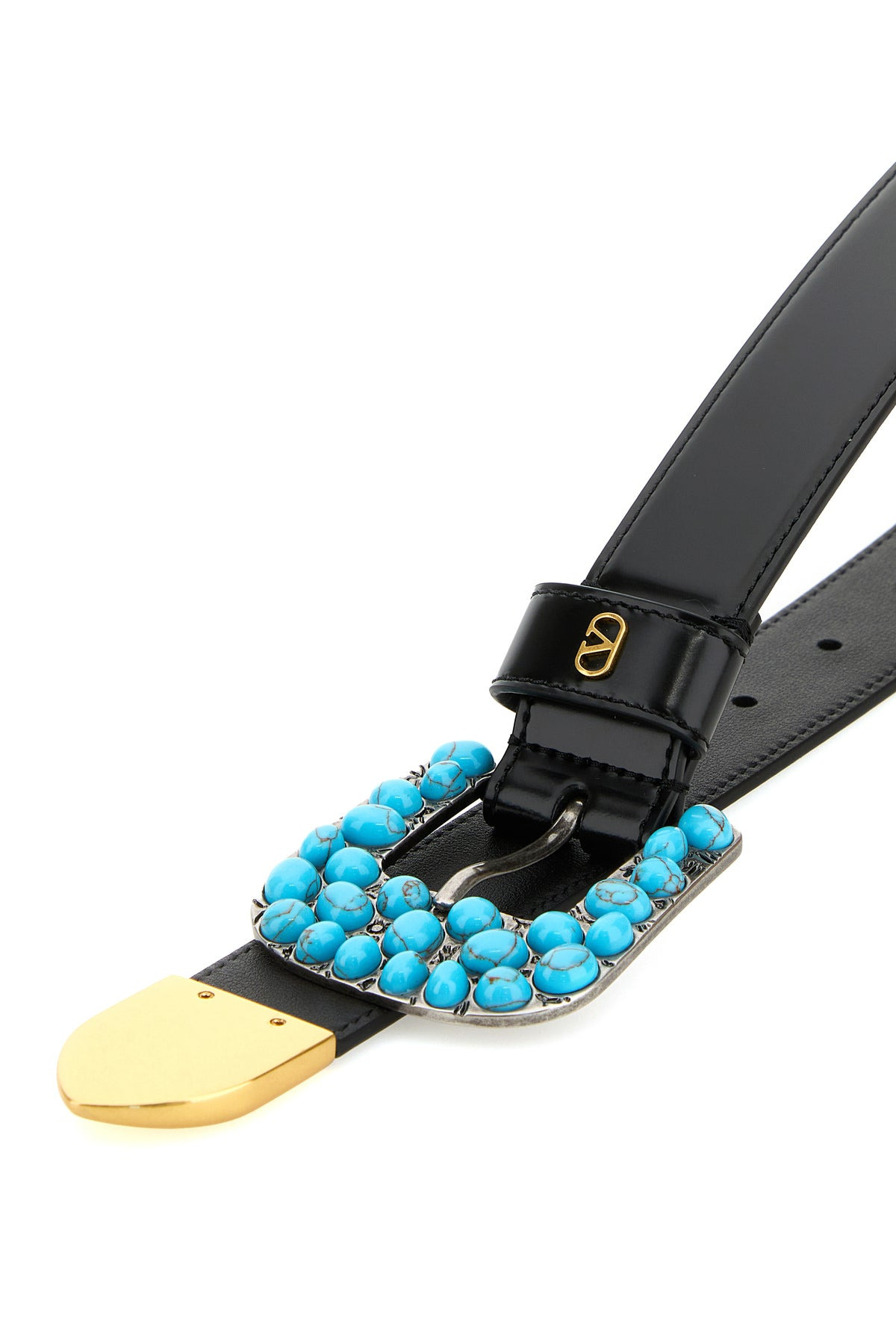 Black leather belt - 4