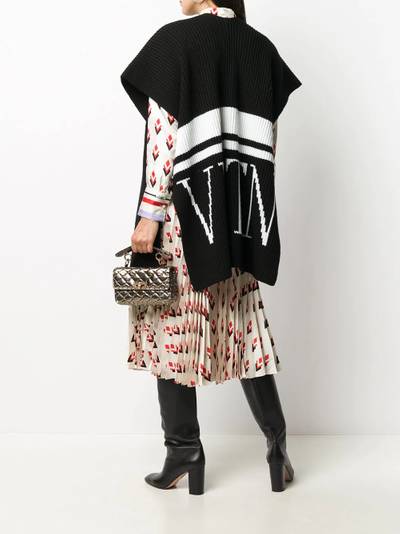 Valentino VLTN intarsia-knit poncho outlook