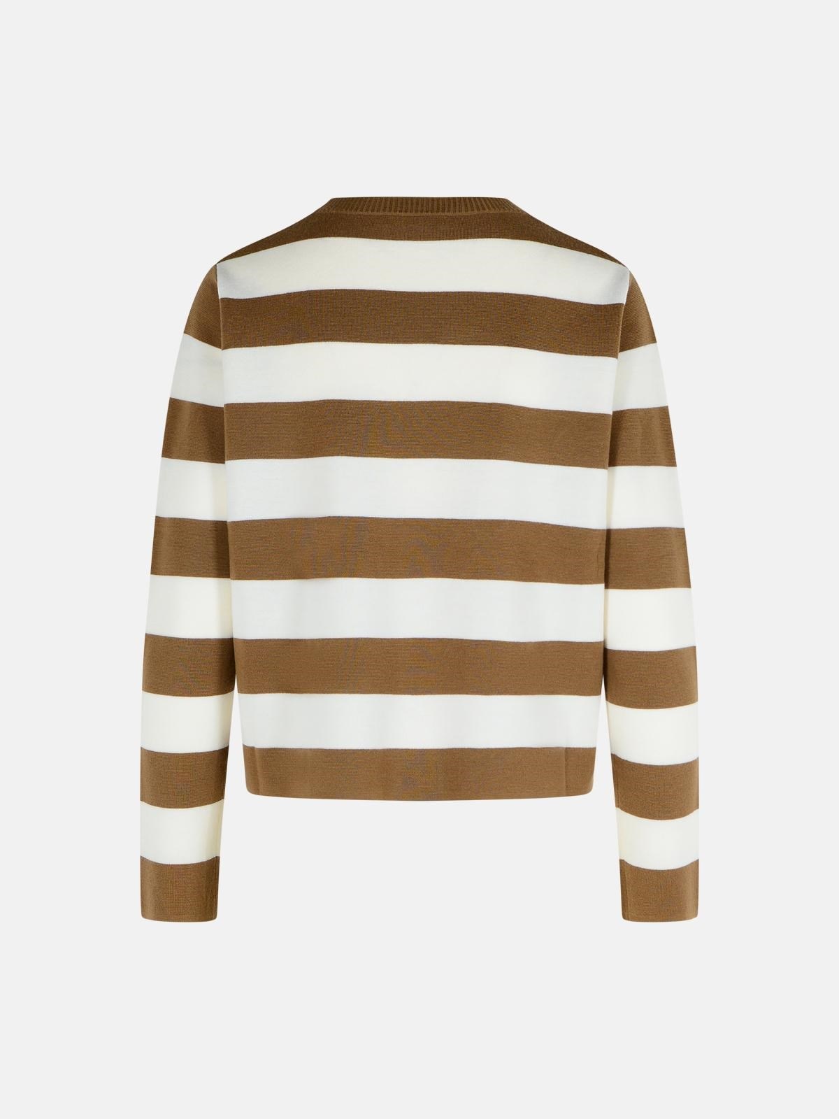 'VITERBO' VIRGIN WOOL HAZELNUT SWEATER - 3