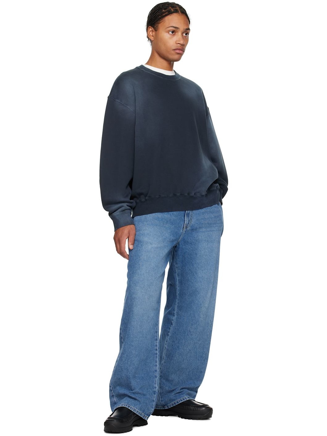 Blue Side Folding Jeans - 4