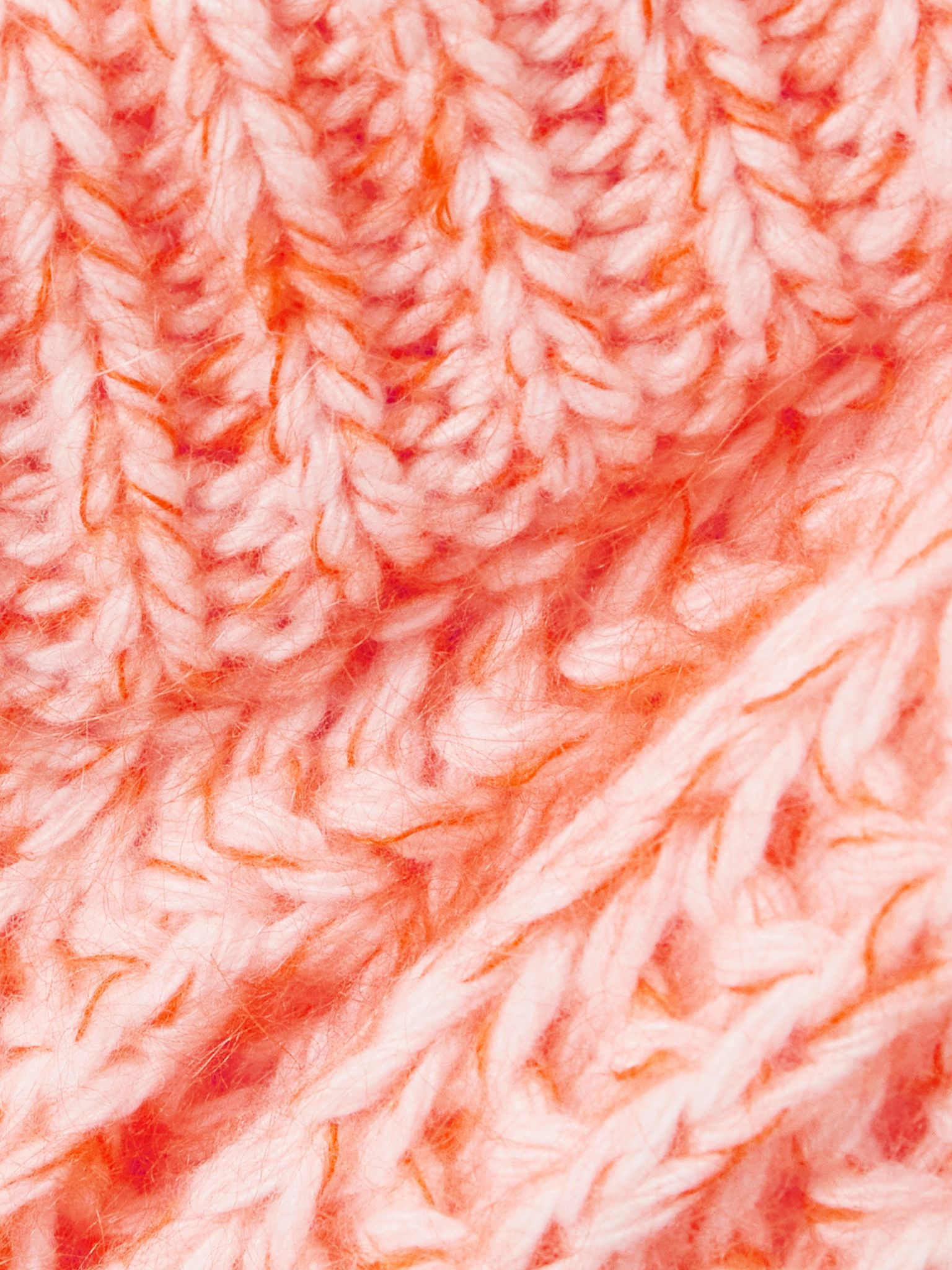 Ribbed wool-blend vest Orange - 4
