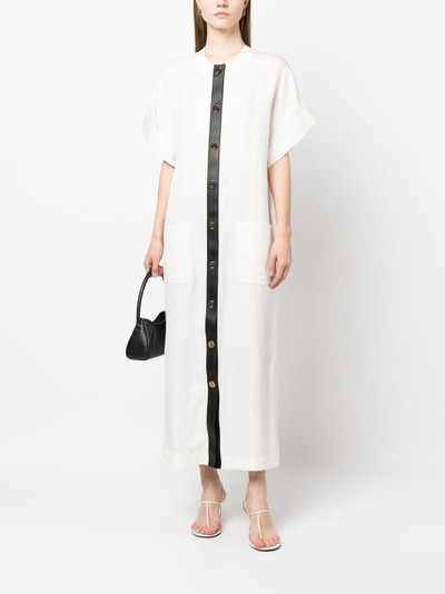 FERRAGAMO short-sleeved buttoned maxi dress outlook