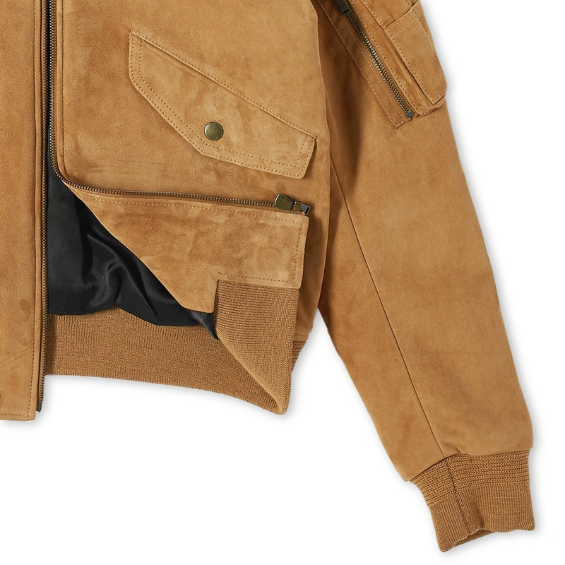 SAINT LAURENT Saint Laurent Suede Bomber Jacket outlook
