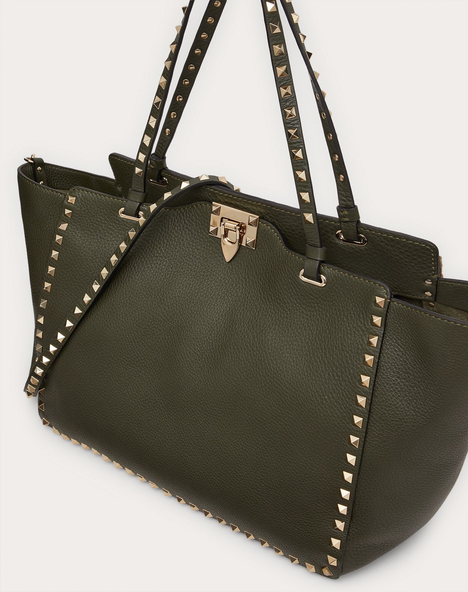 Medium Rockstud Grainy Calfskin Bag - 5