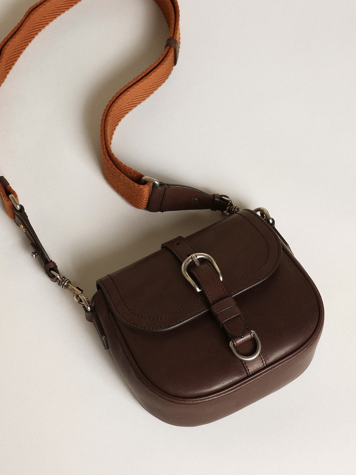 Women's Francis Bag small in dark brown leather - 5