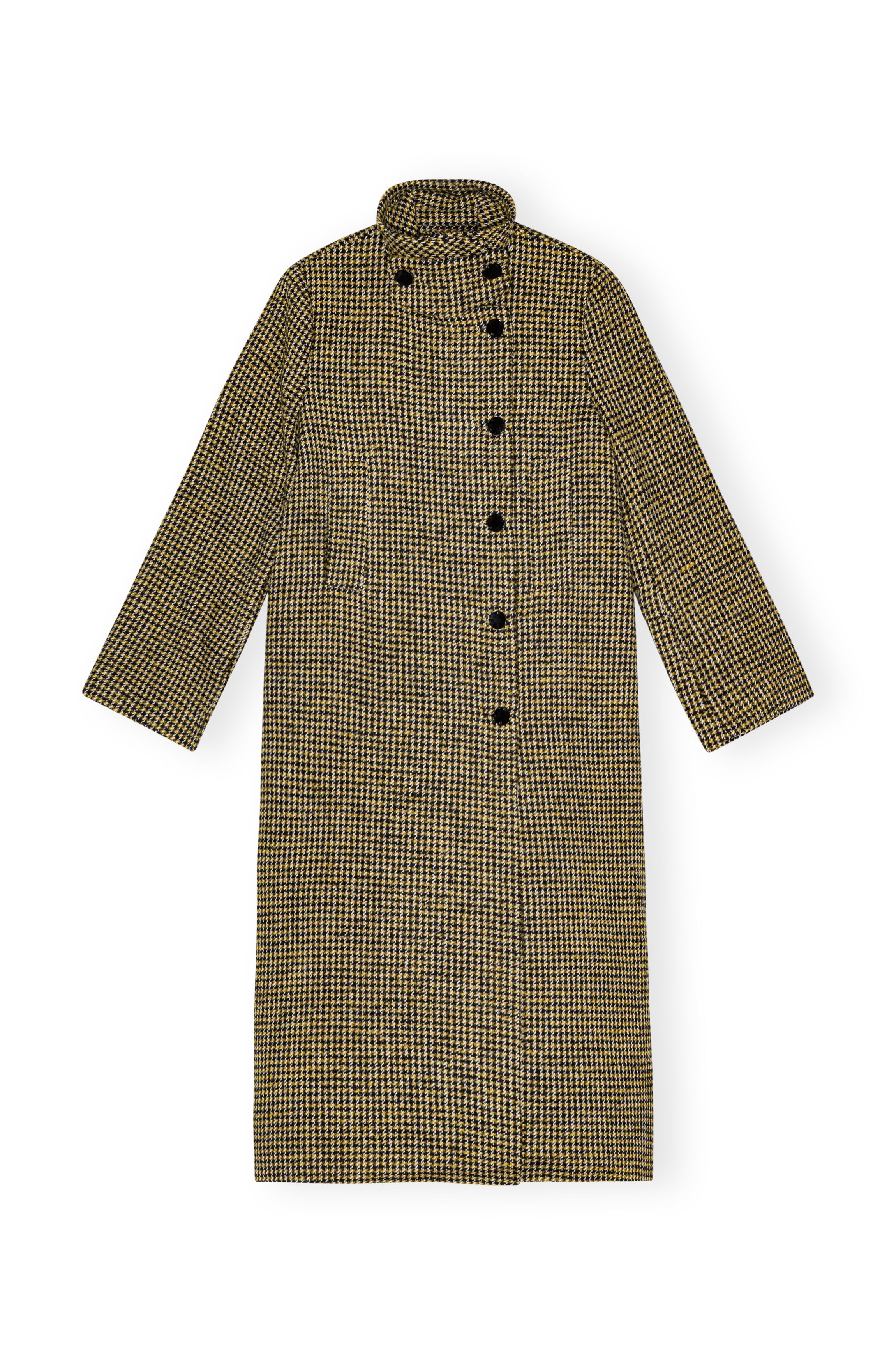 WOOLLEN CHECKERED COAT - 1