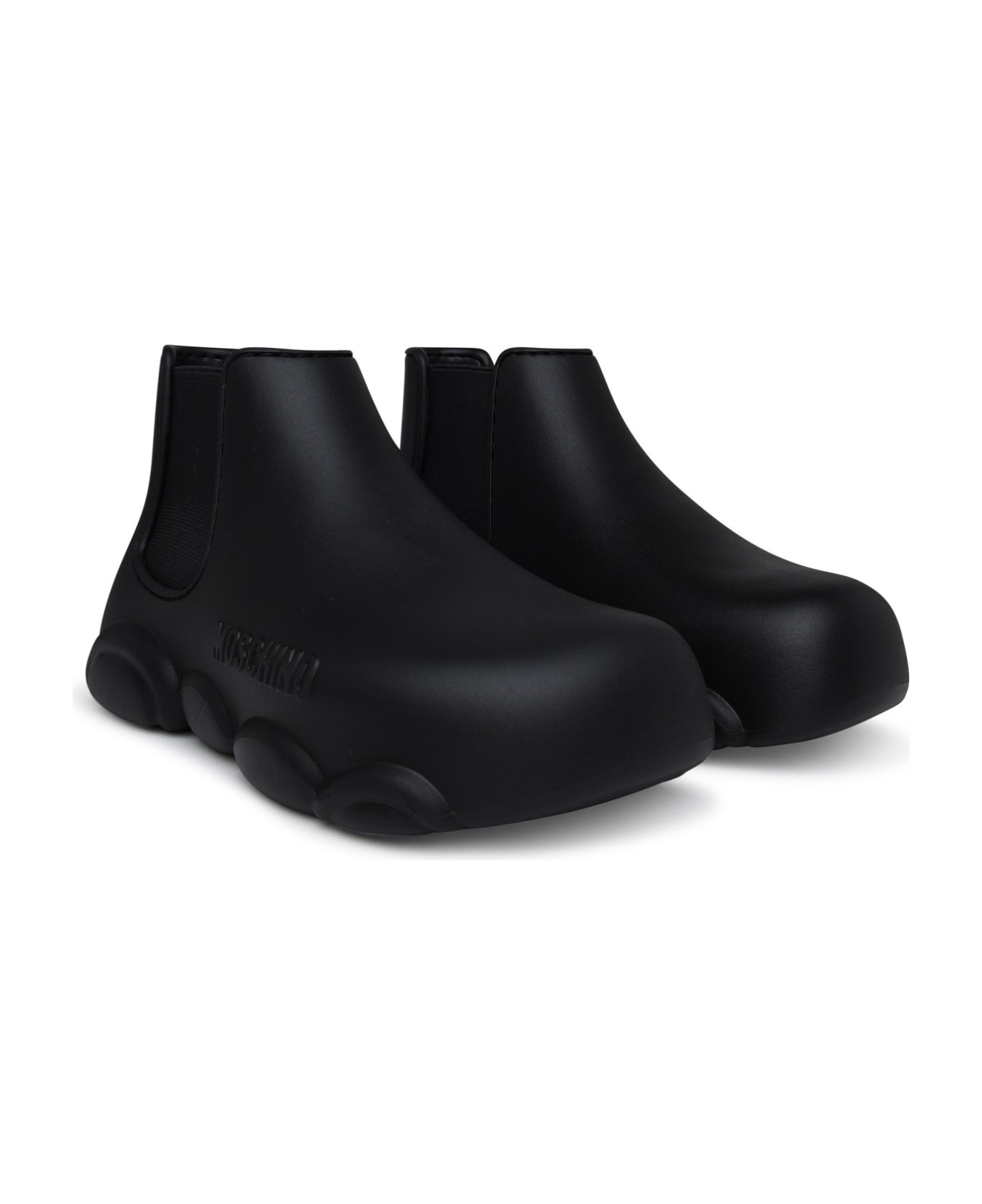 Black Rubber Ankle Boots - 2