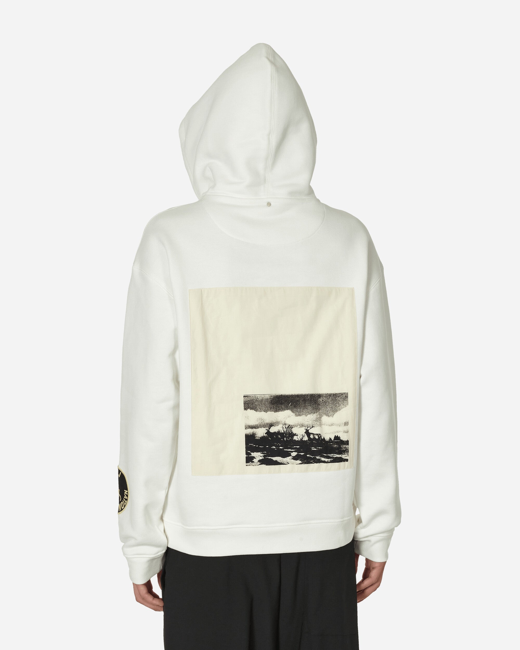 OAMC logo-print cotton hoodie - White