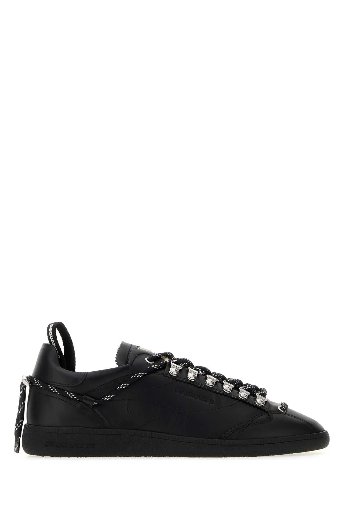 Dsquared Men Black Nappa Leather Dsquared2 Rebels Sneakers - 1