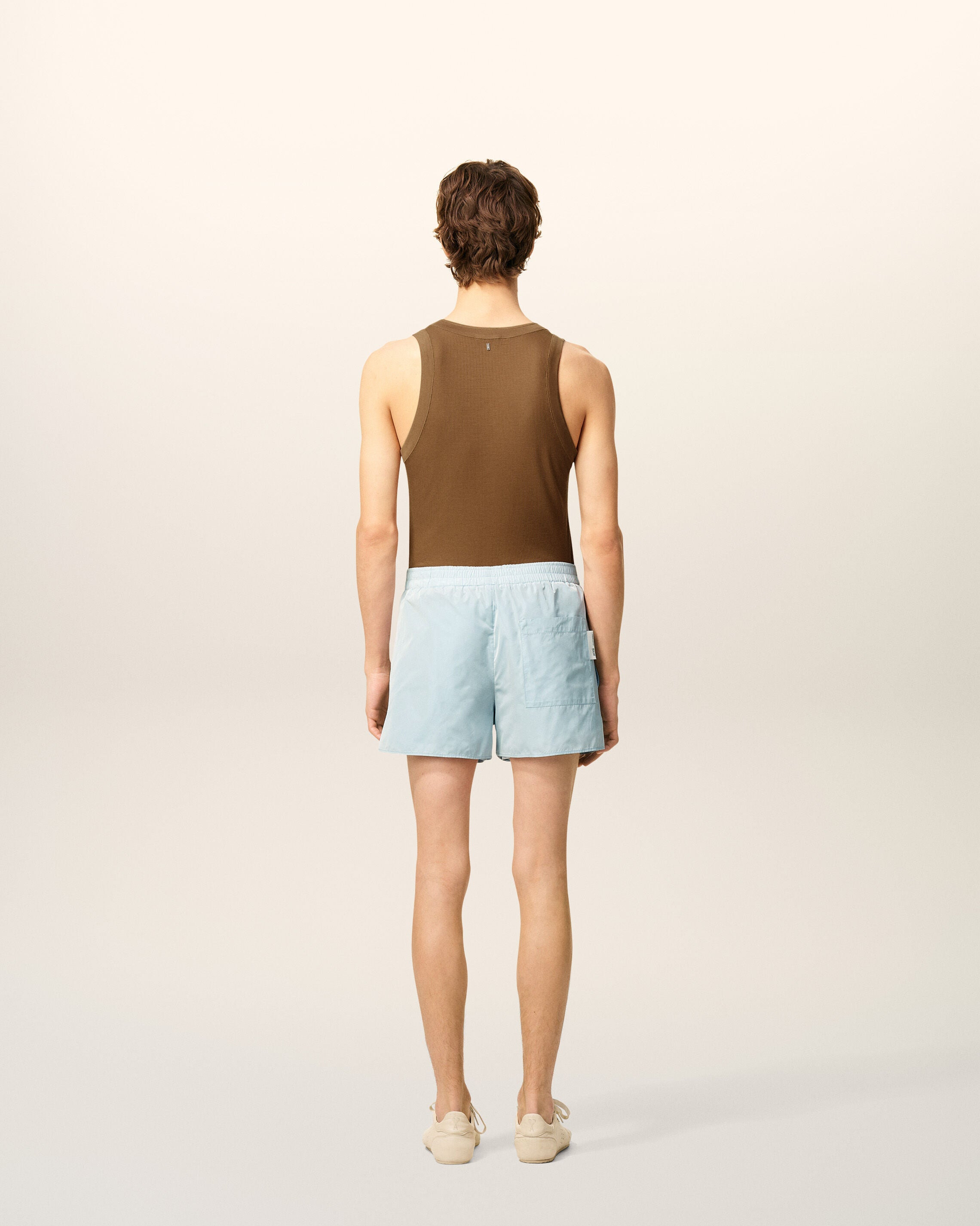 BLUE TAFFETAS SHORT - 4