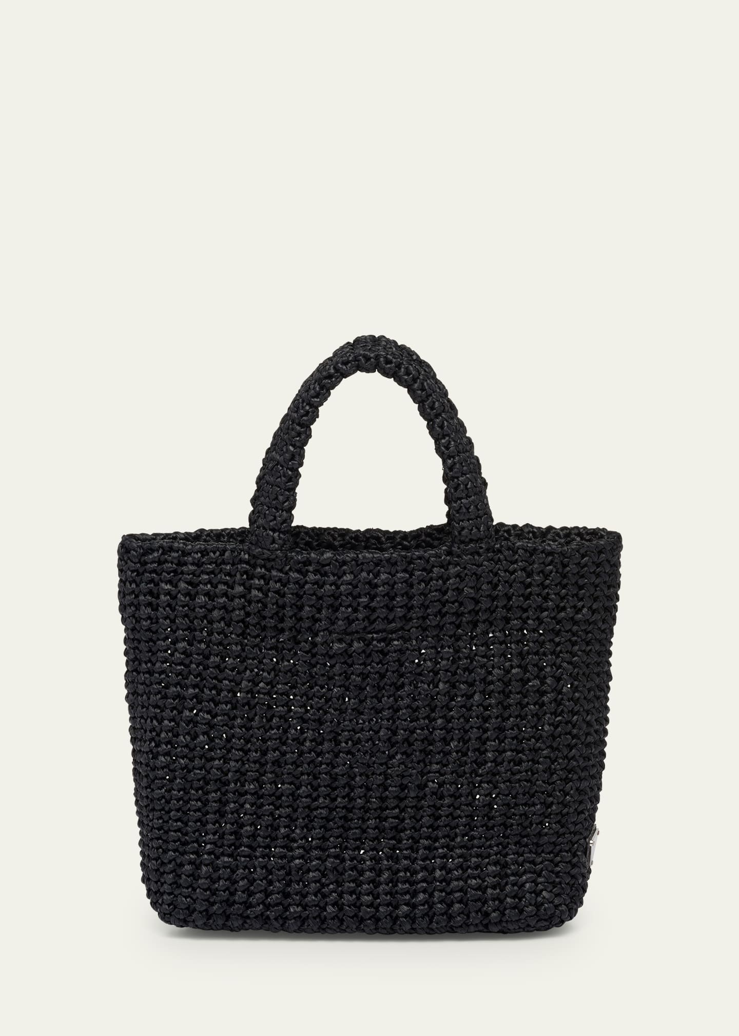 Medium Monogram Raffia Tote Bag - 3