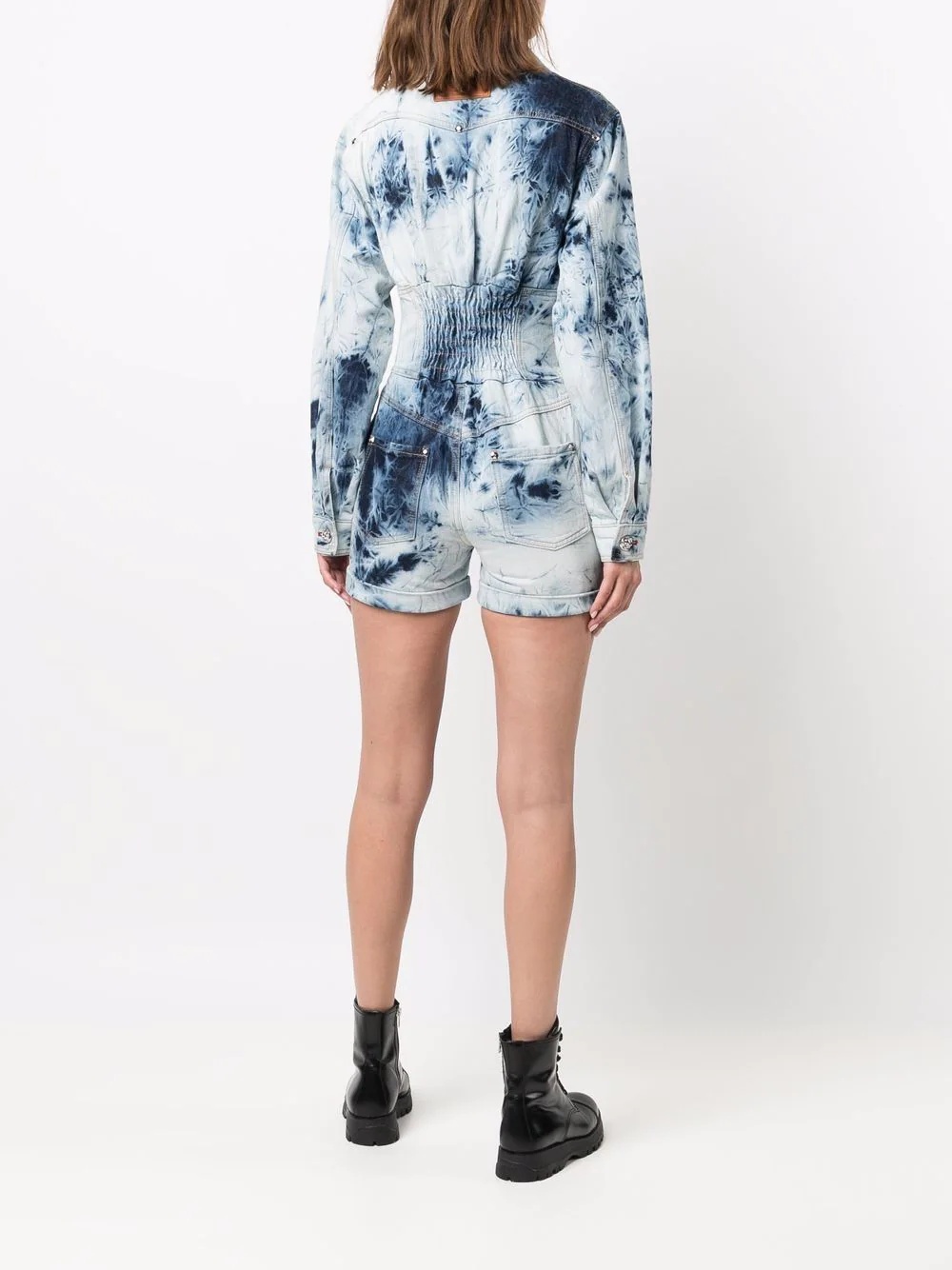 short bleached denim jumpsuit - 4