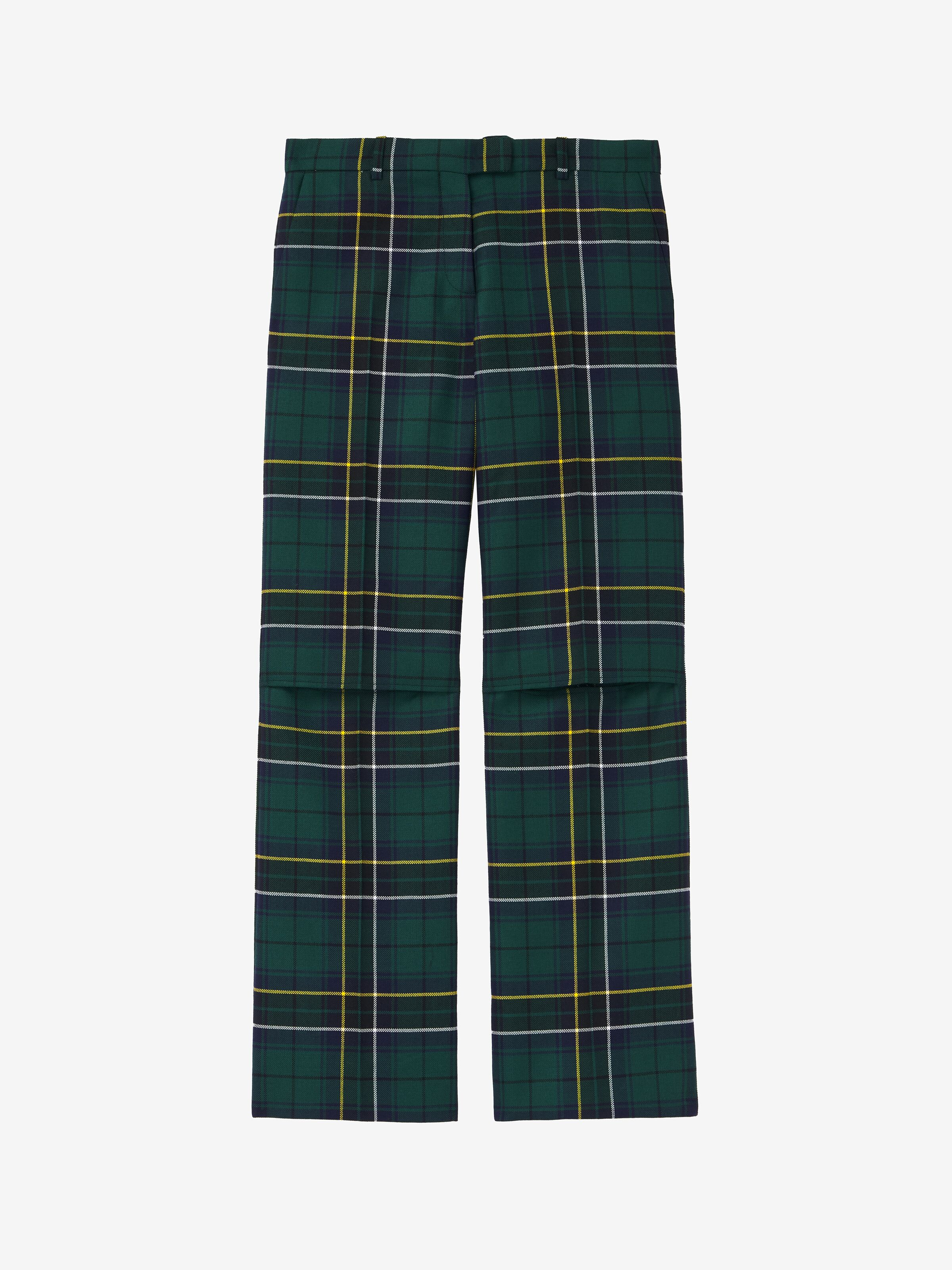 Wool Tartan Trousers - 1