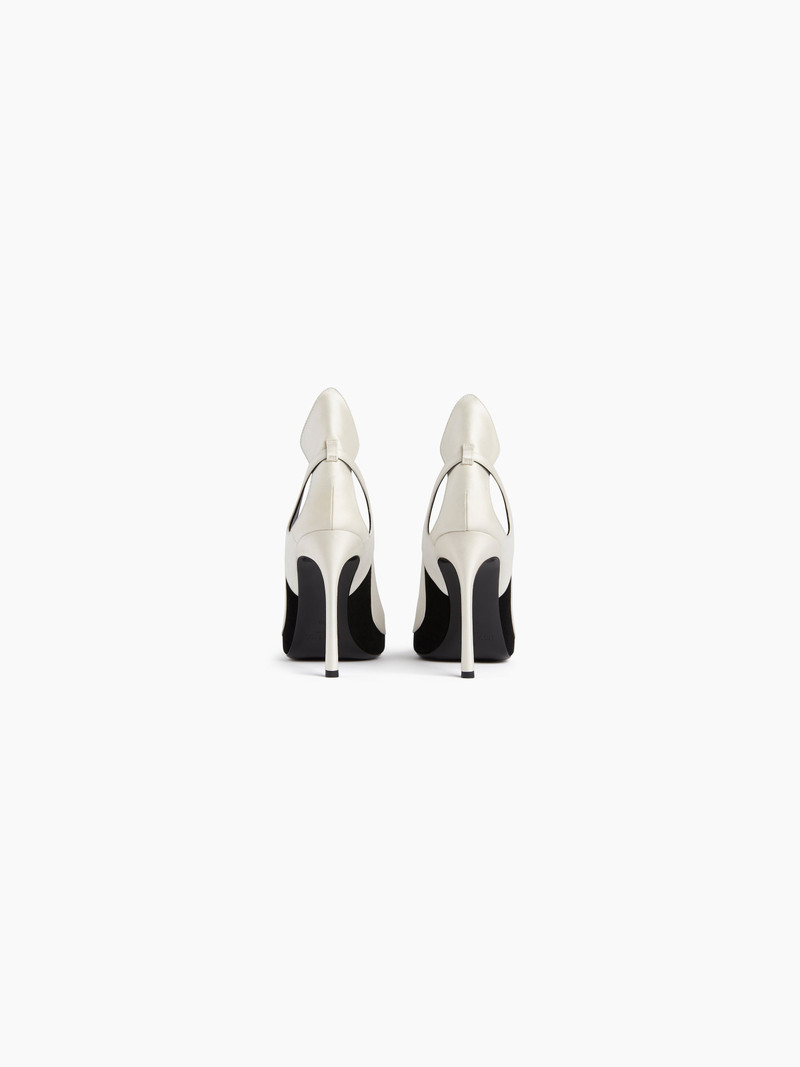 Black and Cream Suede Pumps 4