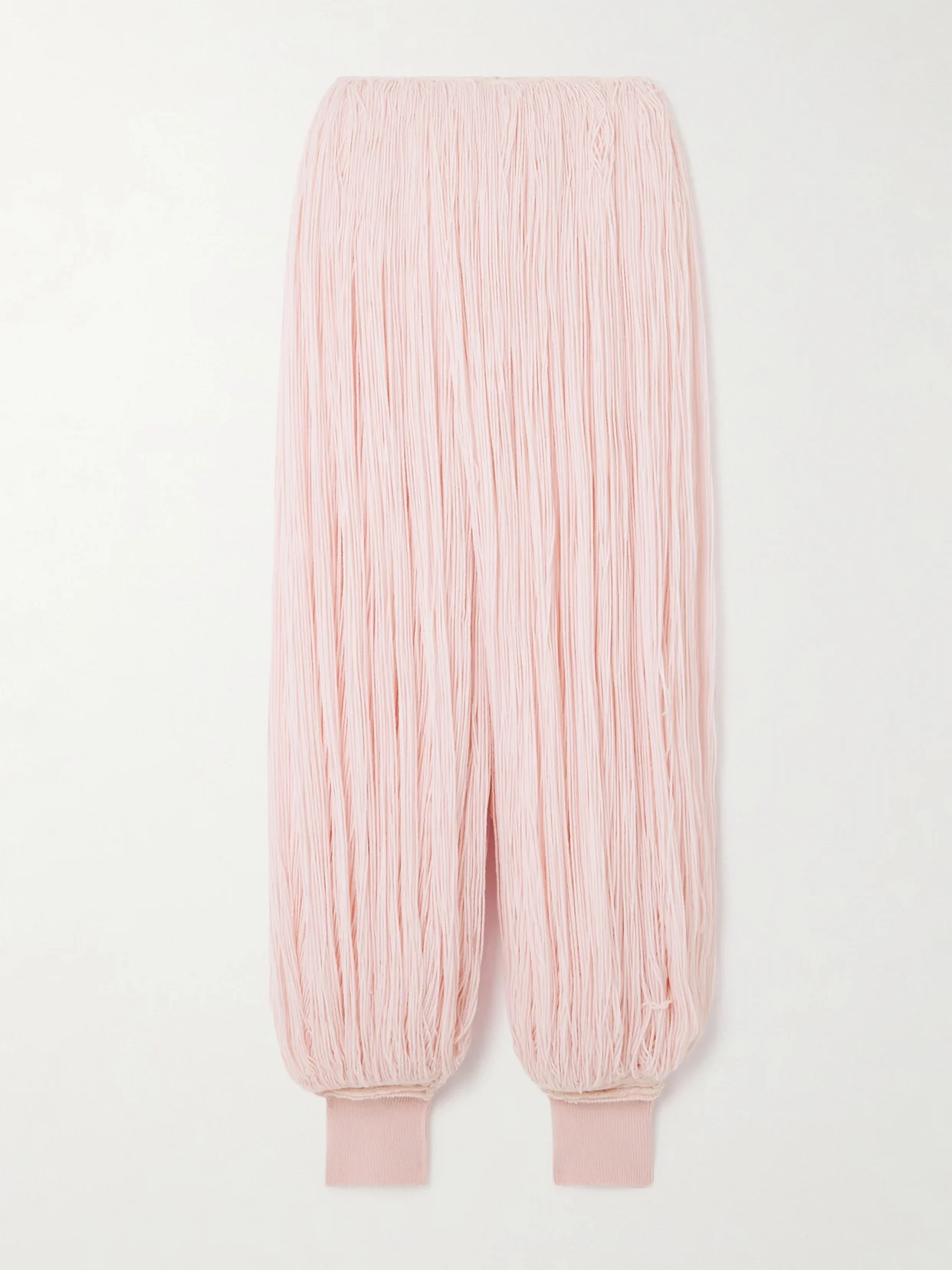Fringed Wool Tapered Pants - 1