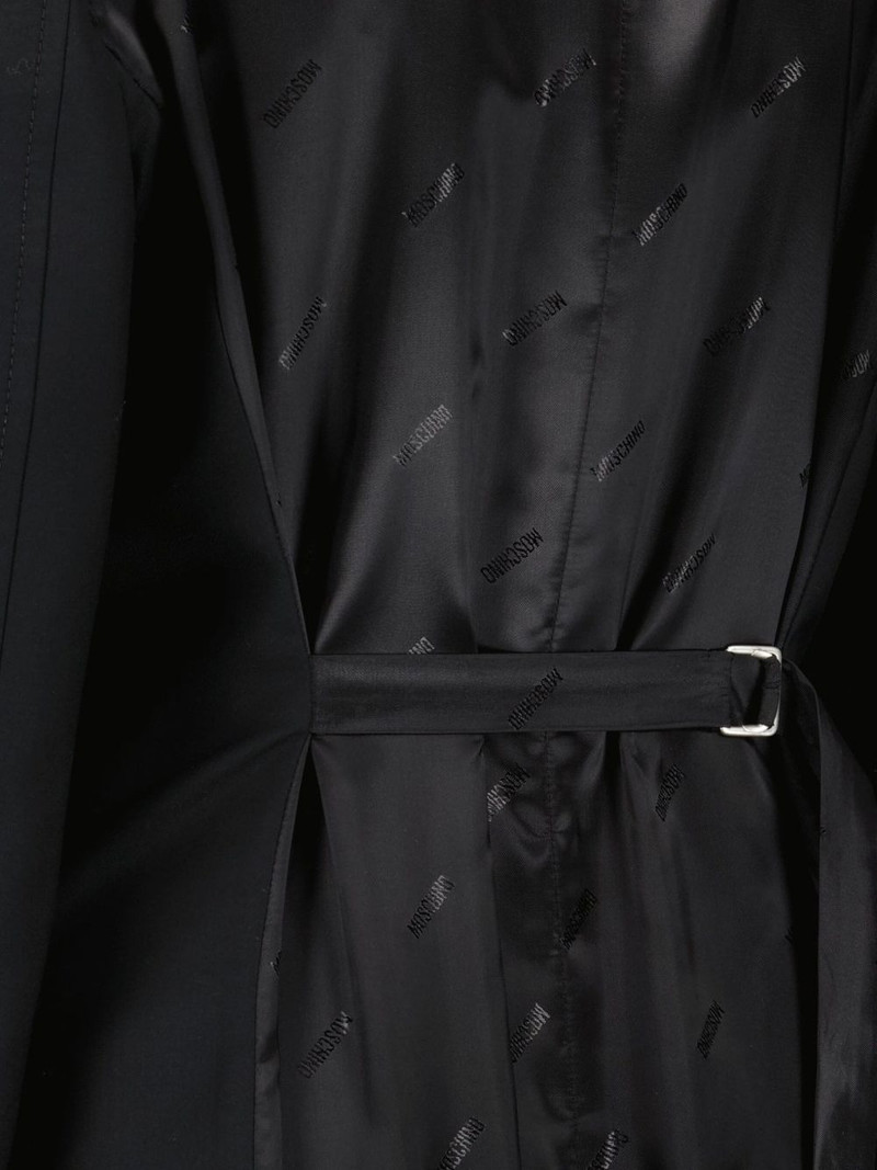 button-fastening satin-back coat 3