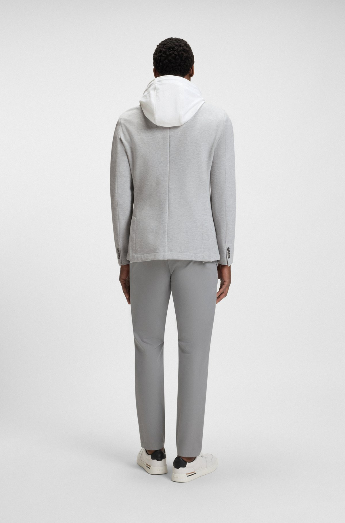 SLIM-FIT JACKET WITH INTEGRATED HOODIE - 4