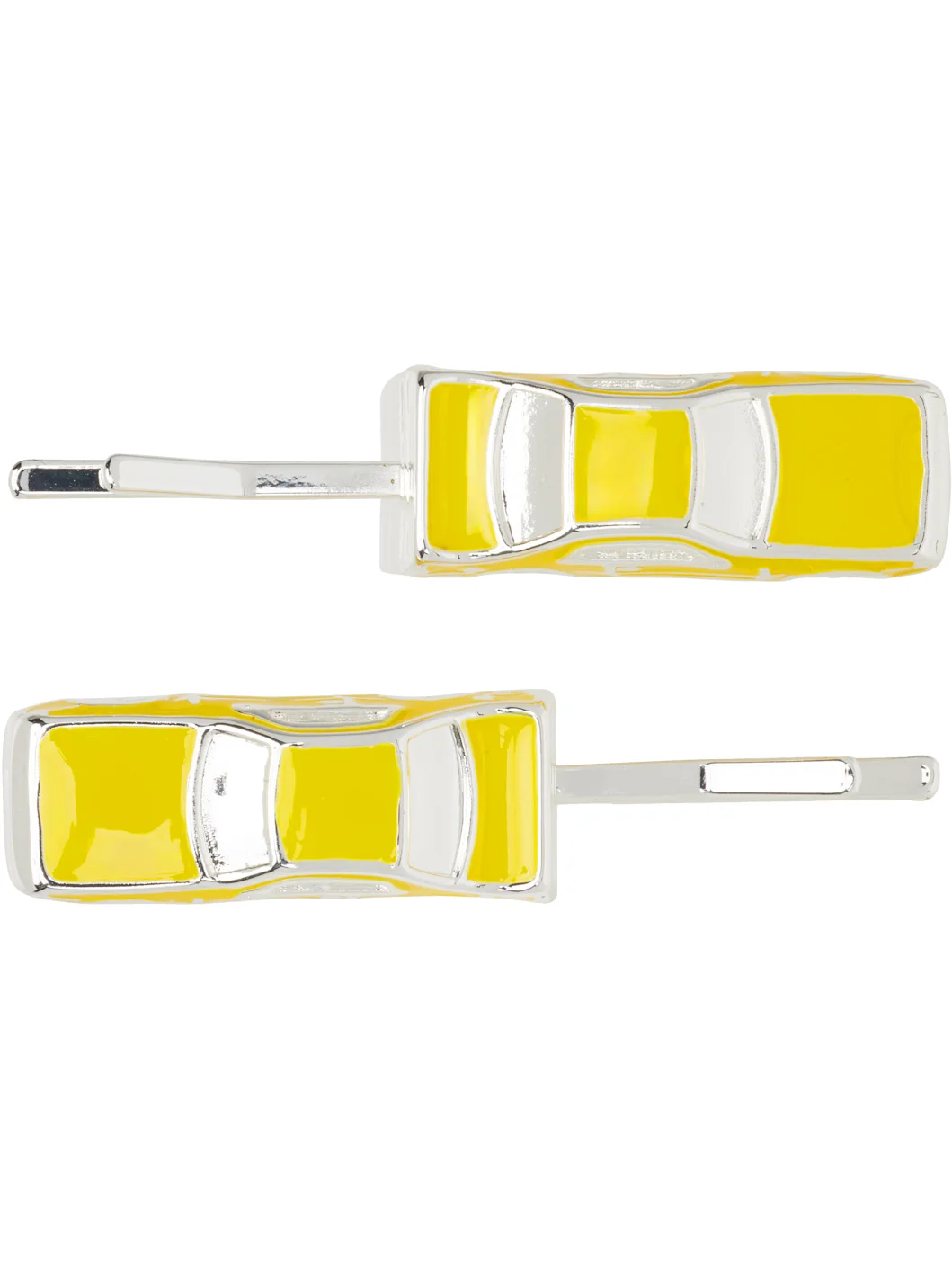 Silver & Yellow Traffic Jam Hairpin Set - 1