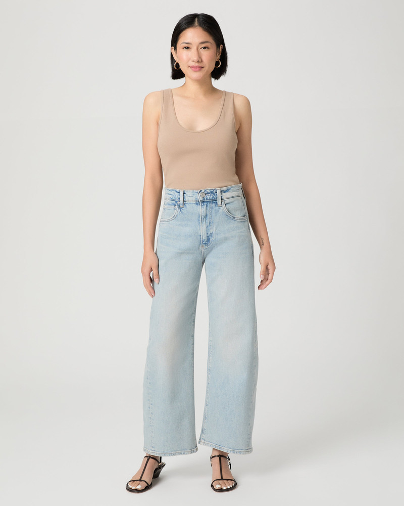 PAIGE Arellia Skimmer Petite Barrel Jean outlook