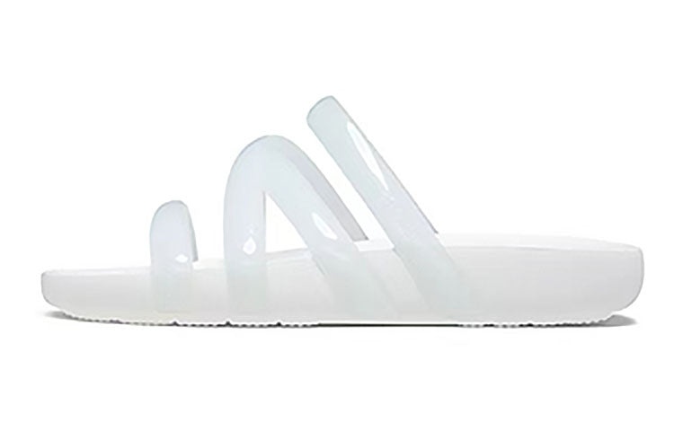 (WMNS) Crocs Splash Glossy Strappy Sandal 'White' 208537-100 - 2