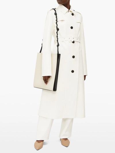 Jil Sander Single-breasted leather trench coat outlook