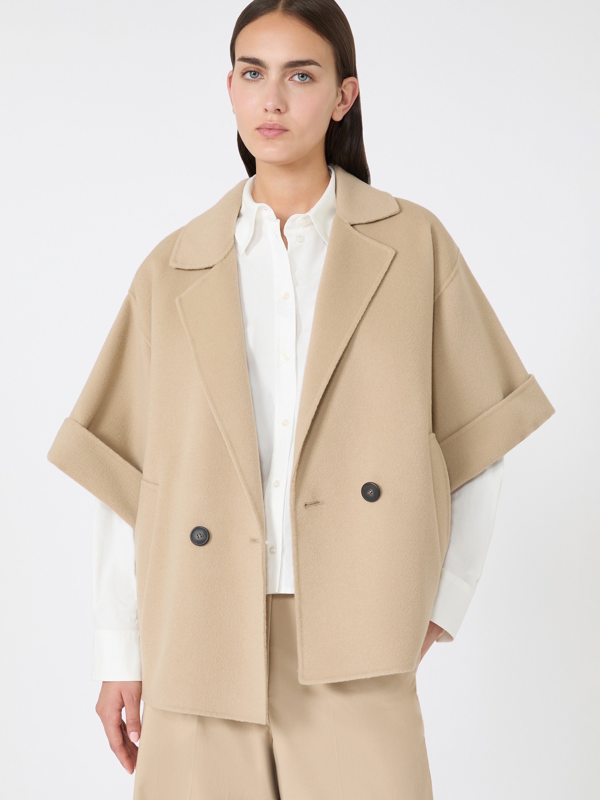 PERA Short wool broadcloth coat - 5