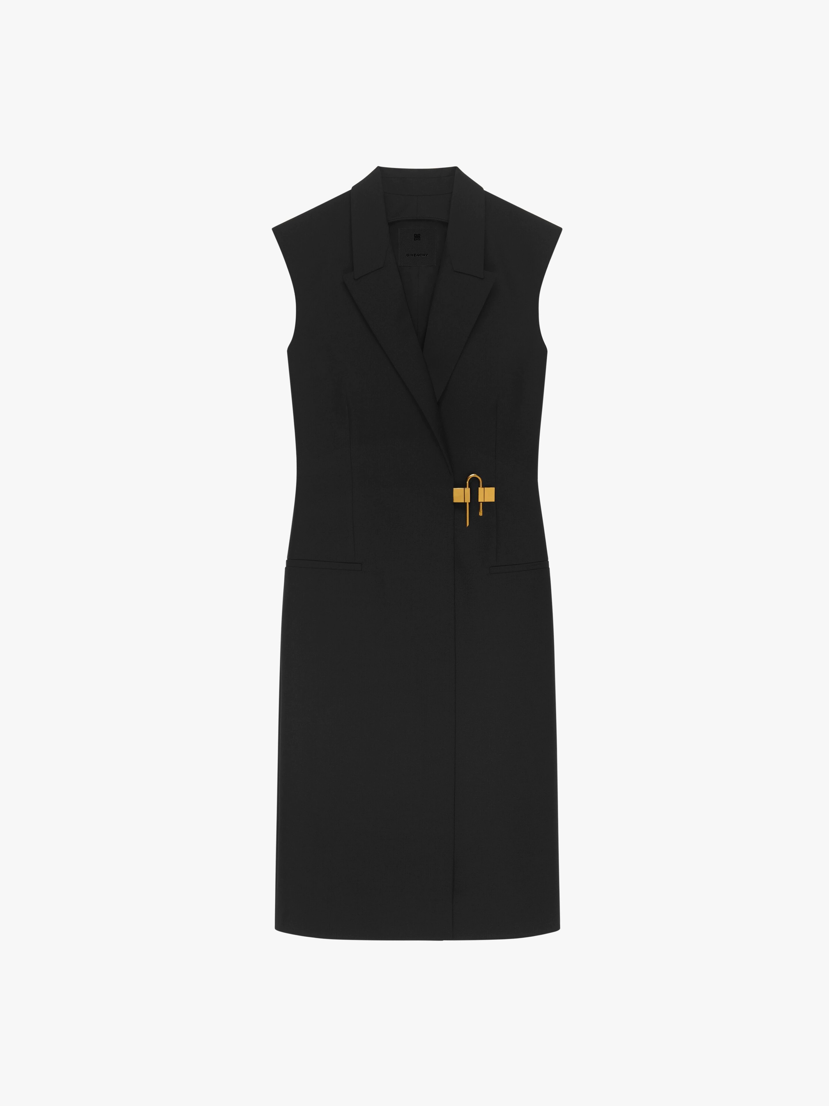 WRAP DRESS IN WOOL AND MOHAIR WITH PADLOCK - 1
