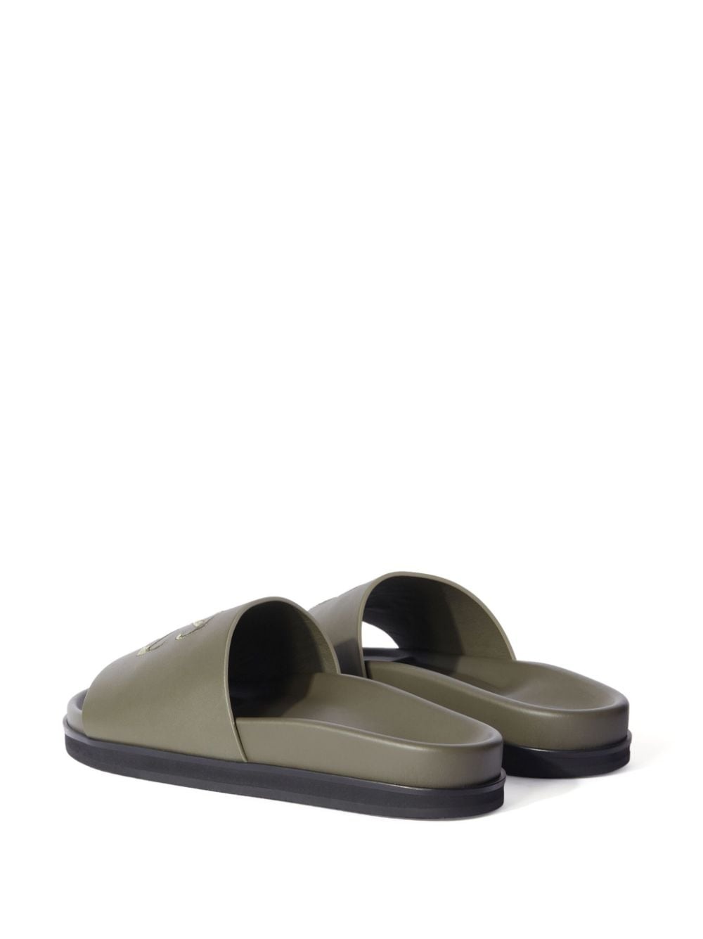 Arrows-embroidery leather slides - 3