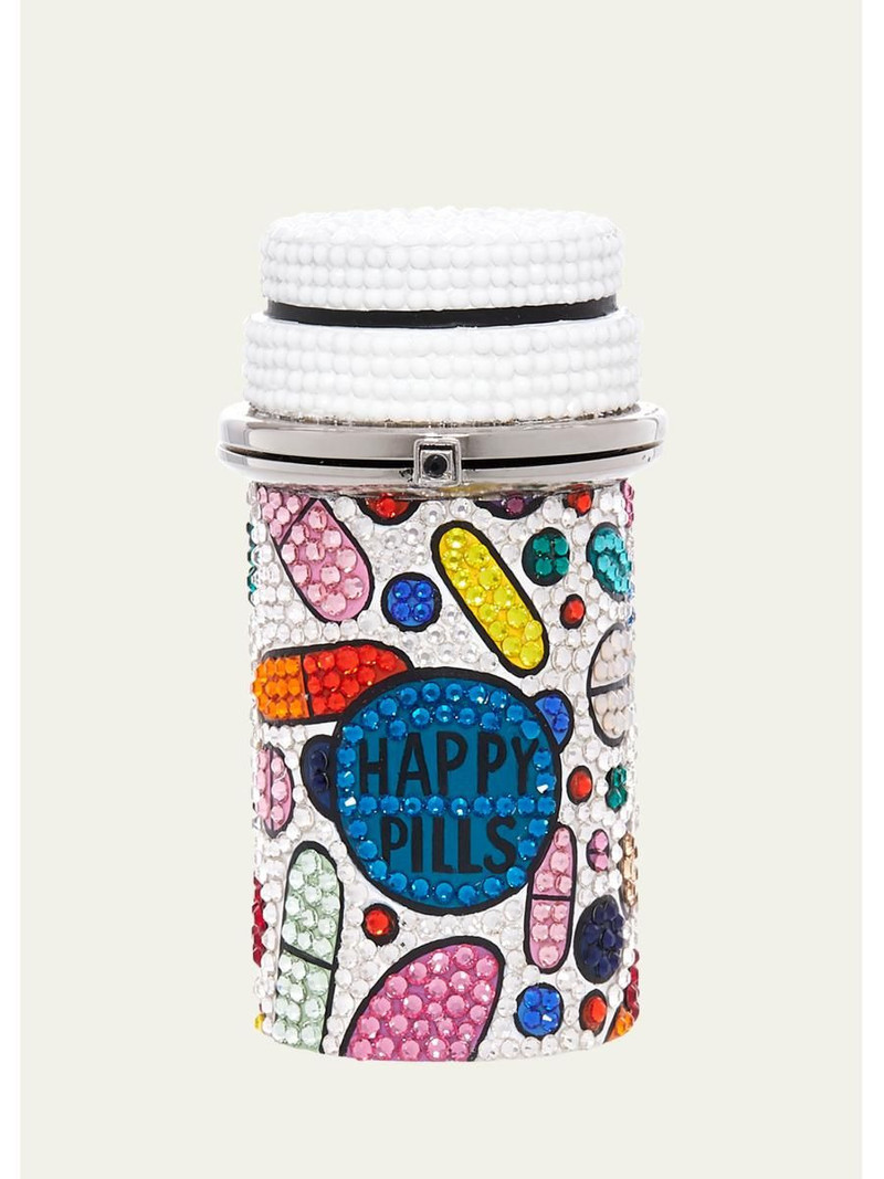 Prescription Bottle 'Happy Pills' Crystal Pillbox 1