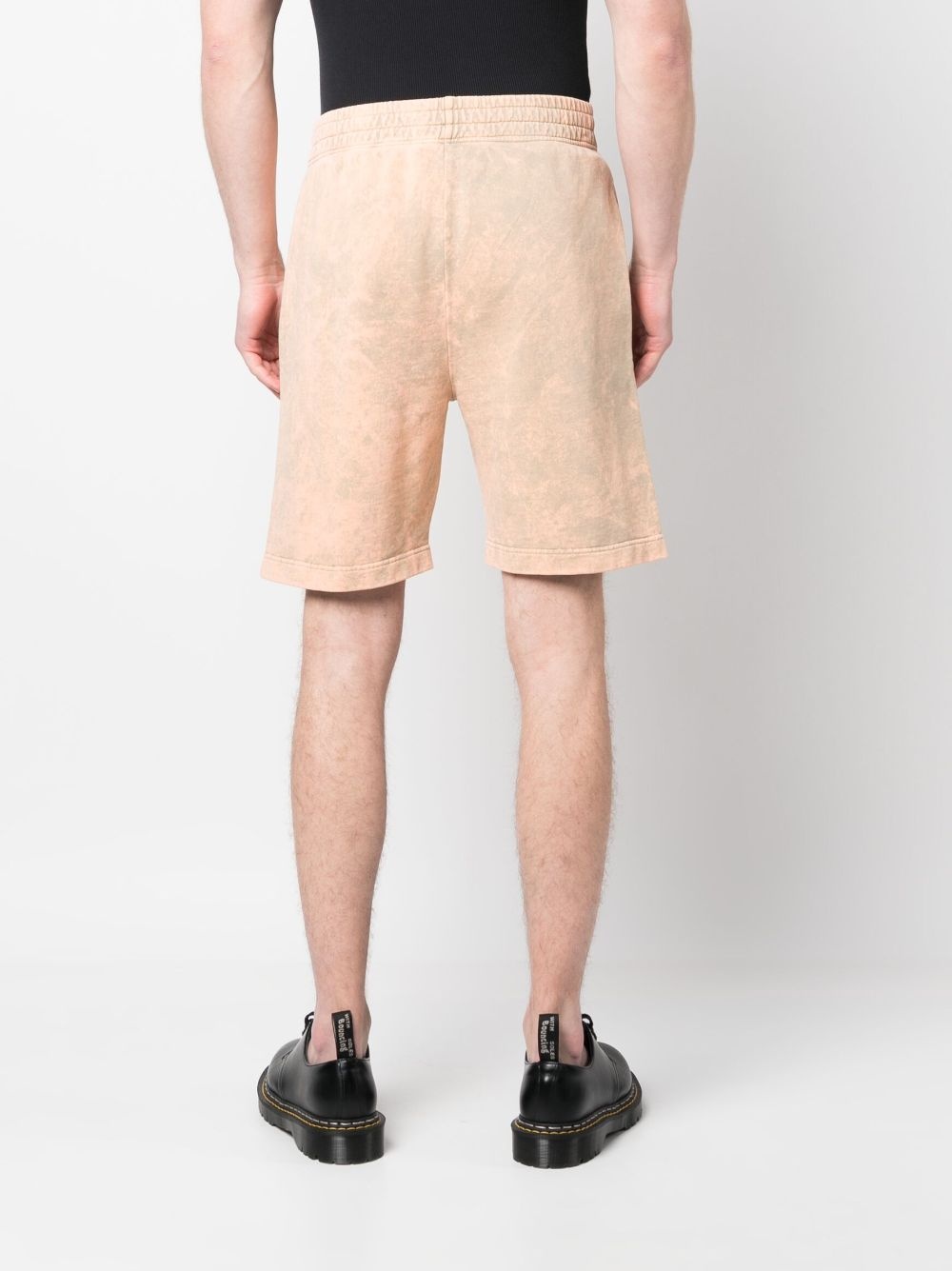 tie-dye print logo shorts - 4