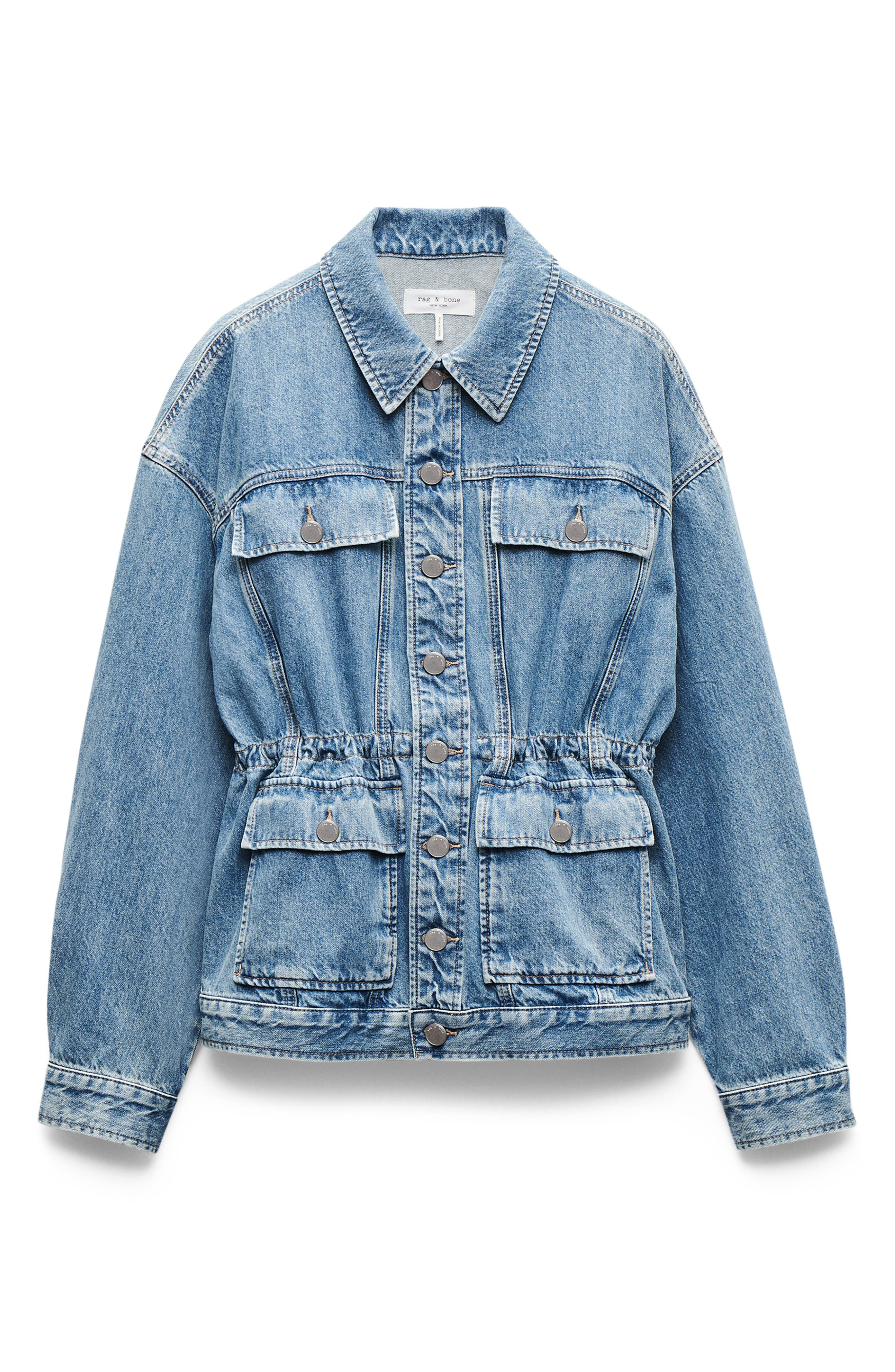 rag & bone Amy Cinched Denim Jacket in Ithica at Nordstrom - 4