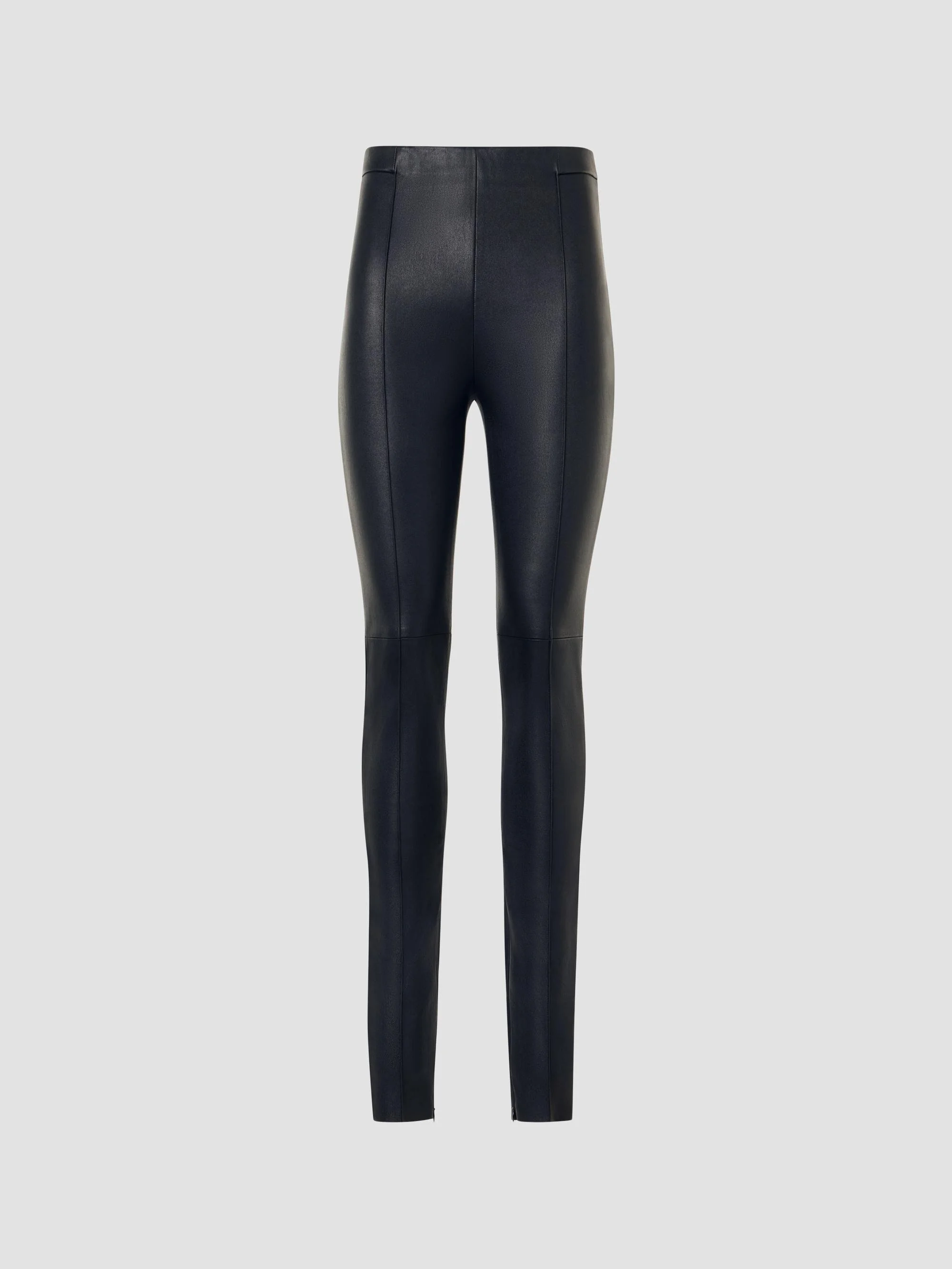 Women's Flame Stretch Leather Skinny Pants - Black - 1
