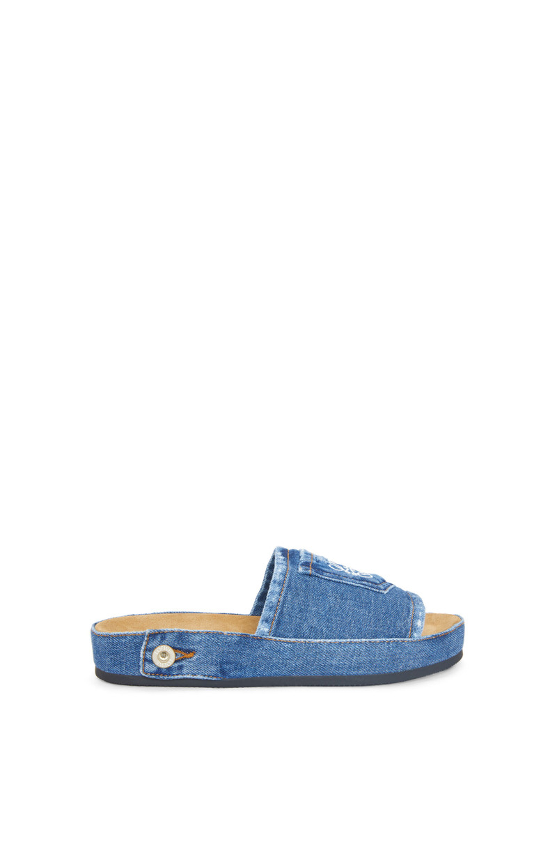 Deconstructed slide in denim 1