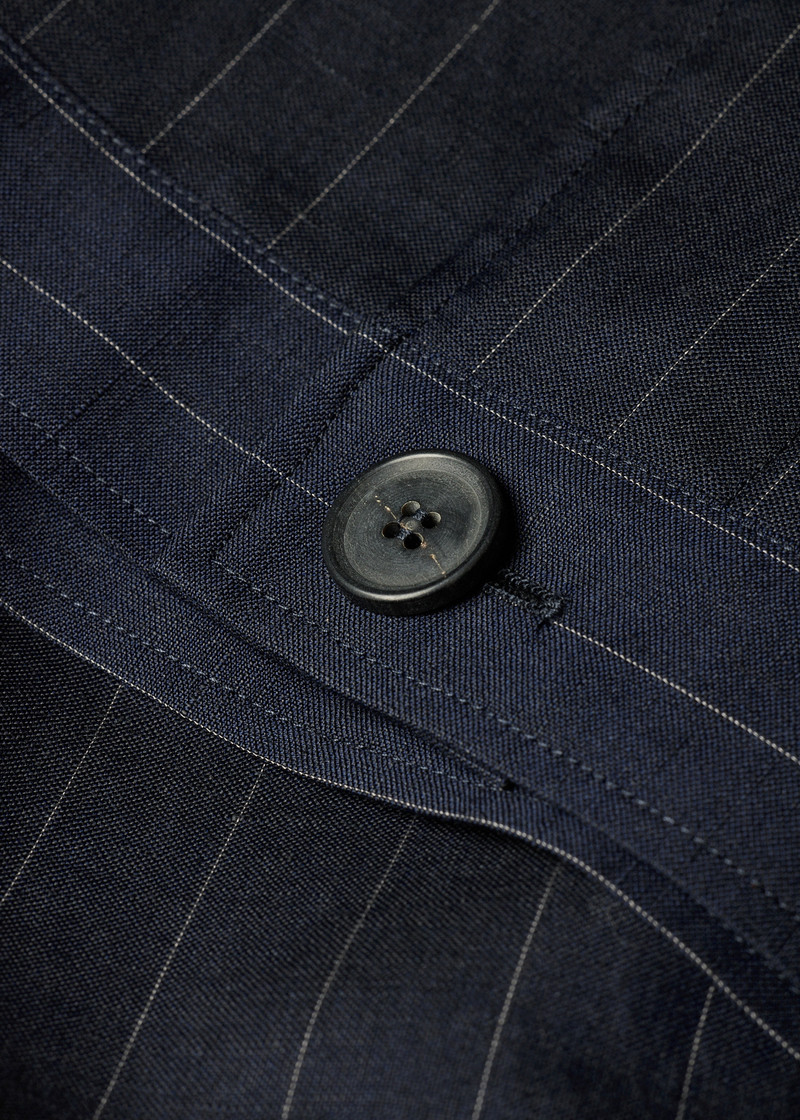 Navy Wool-Linen Pinstripe Co-ord 6