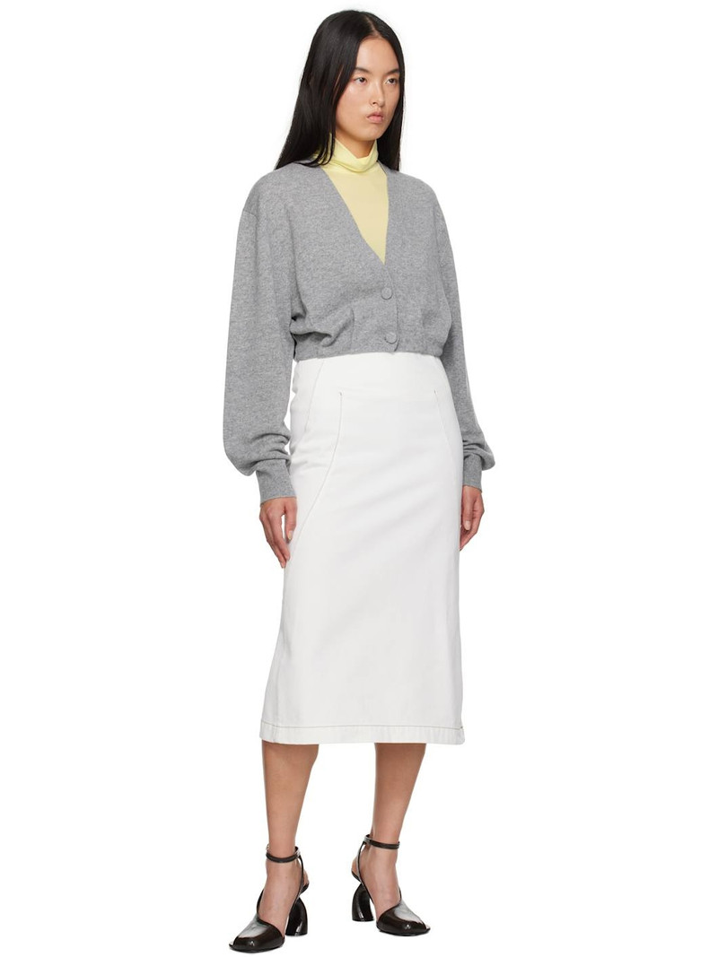 Dries Van Noten Gray Cashmere Cardigan outlook