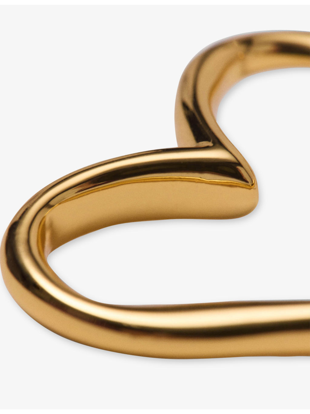 Heart Brass Hoop Earrings - 2